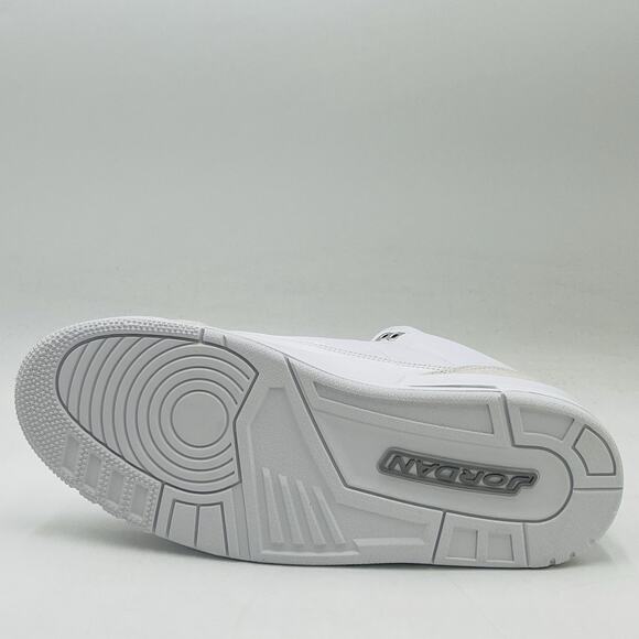 Nike Air Jordan 3 Retro White Silver Sneakers CT8532 111 Men Size 11 NEW main image 3